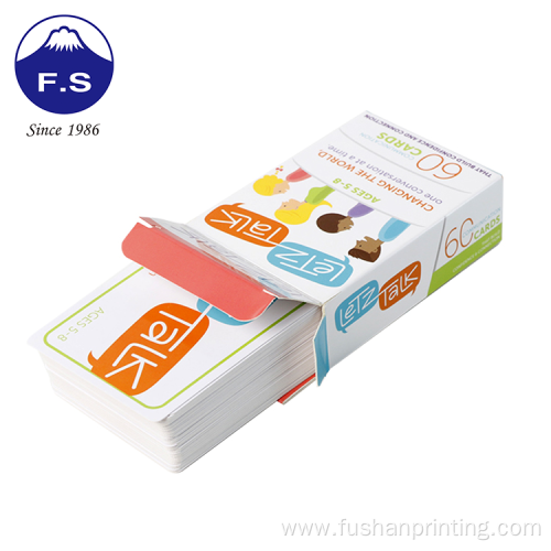 Custom CMYK Printing Coated Paper Flash Cards Educational